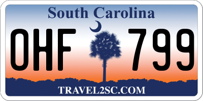 SC license plate OHF799