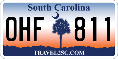 SC license plate OHF811
