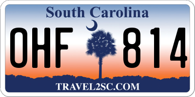 SC license plate OHF814