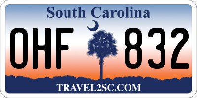 SC license plate OHF832