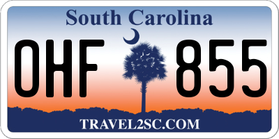 SC license plate OHF855
