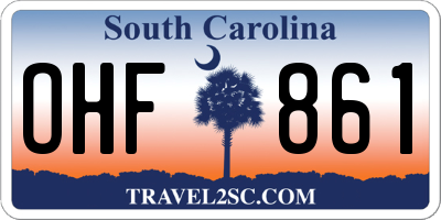SC license plate OHF861