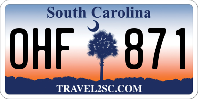 SC license plate OHF871