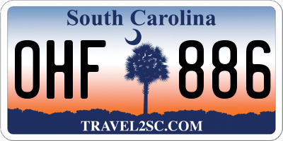 SC license plate OHF886