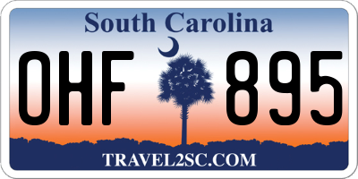 SC license plate OHF895