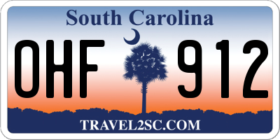SC license plate OHF912
