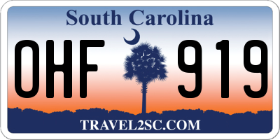 SC license plate OHF919