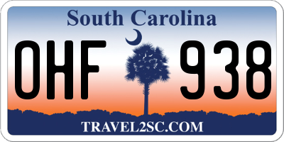 SC license plate OHF938
