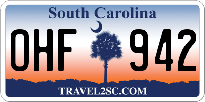 SC license plate OHF942