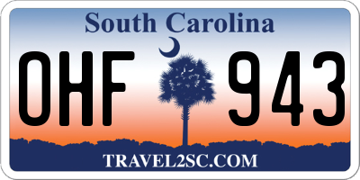 SC license plate OHF943