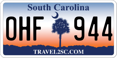 SC license plate OHF944