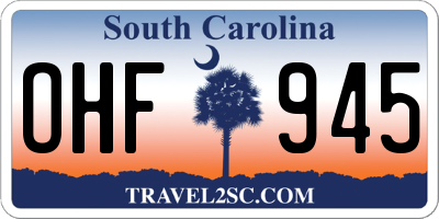 SC license plate OHF945