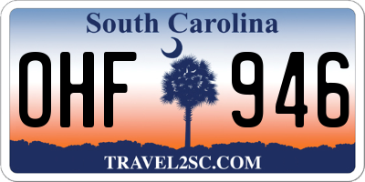 SC license plate OHF946