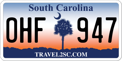 SC license plate OHF947