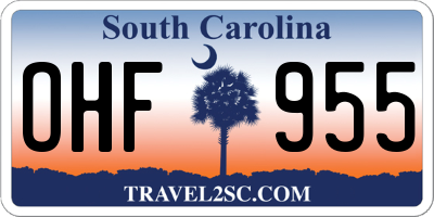 SC license plate OHF955