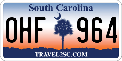 SC license plate OHF964