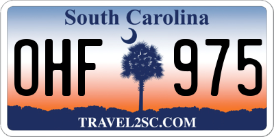 SC license plate OHF975