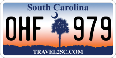 SC license plate OHF979