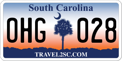 SC license plate OHG028