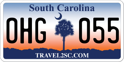 SC license plate OHG055