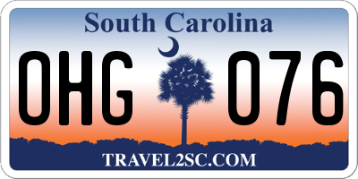 SC license plate OHG076
