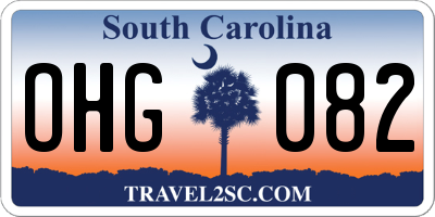 SC license plate OHG082