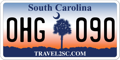 SC license plate OHG090