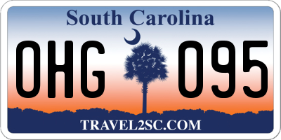 SC license plate OHG095