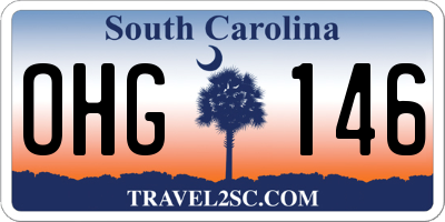 SC license plate OHG146