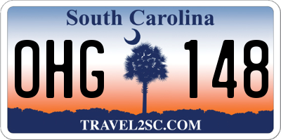 SC license plate OHG148