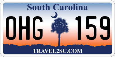 SC license plate OHG159