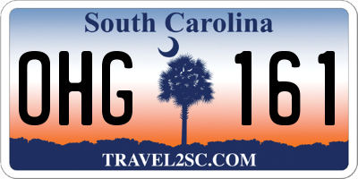 SC license plate OHG161