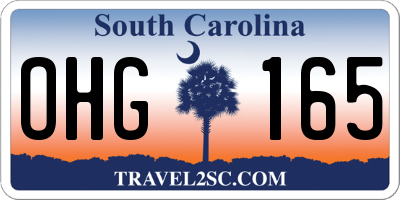 SC license plate OHG165