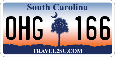 SC license plate OHG166