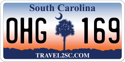 SC license plate OHG169
