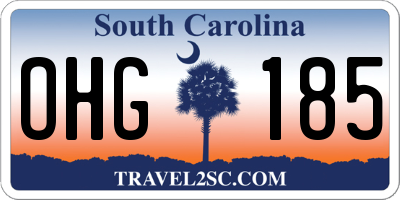 SC license plate OHG185