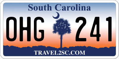 SC license plate OHG241