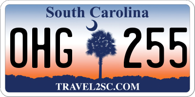 SC license plate OHG255