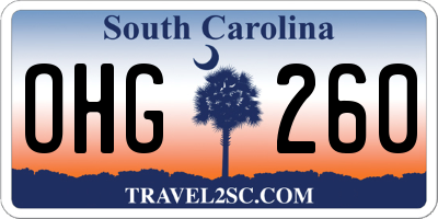 SC license plate OHG260