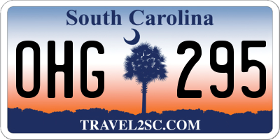 SC license plate OHG295
