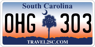 SC license plate OHG303