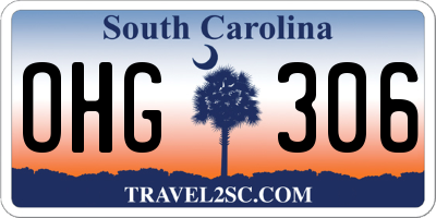 SC license plate OHG306