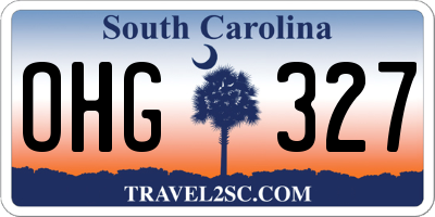 SC license plate OHG327