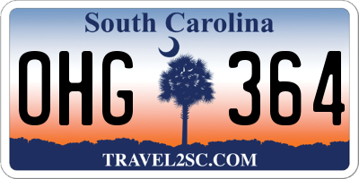 SC license plate OHG364