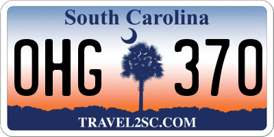 SC license plate OHG370