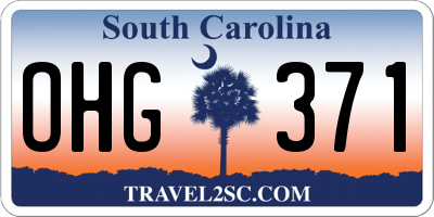 SC license plate OHG371