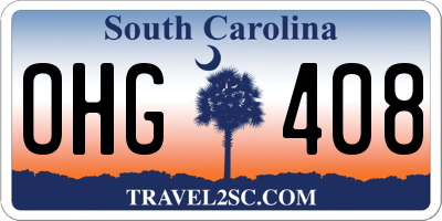 SC license plate OHG408