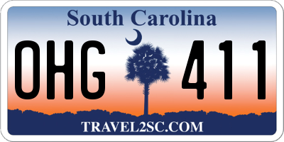 SC license plate OHG411