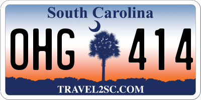SC license plate OHG414