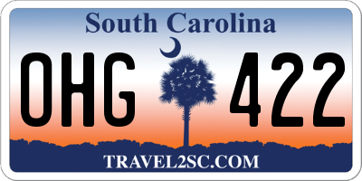 SC license plate OHG422